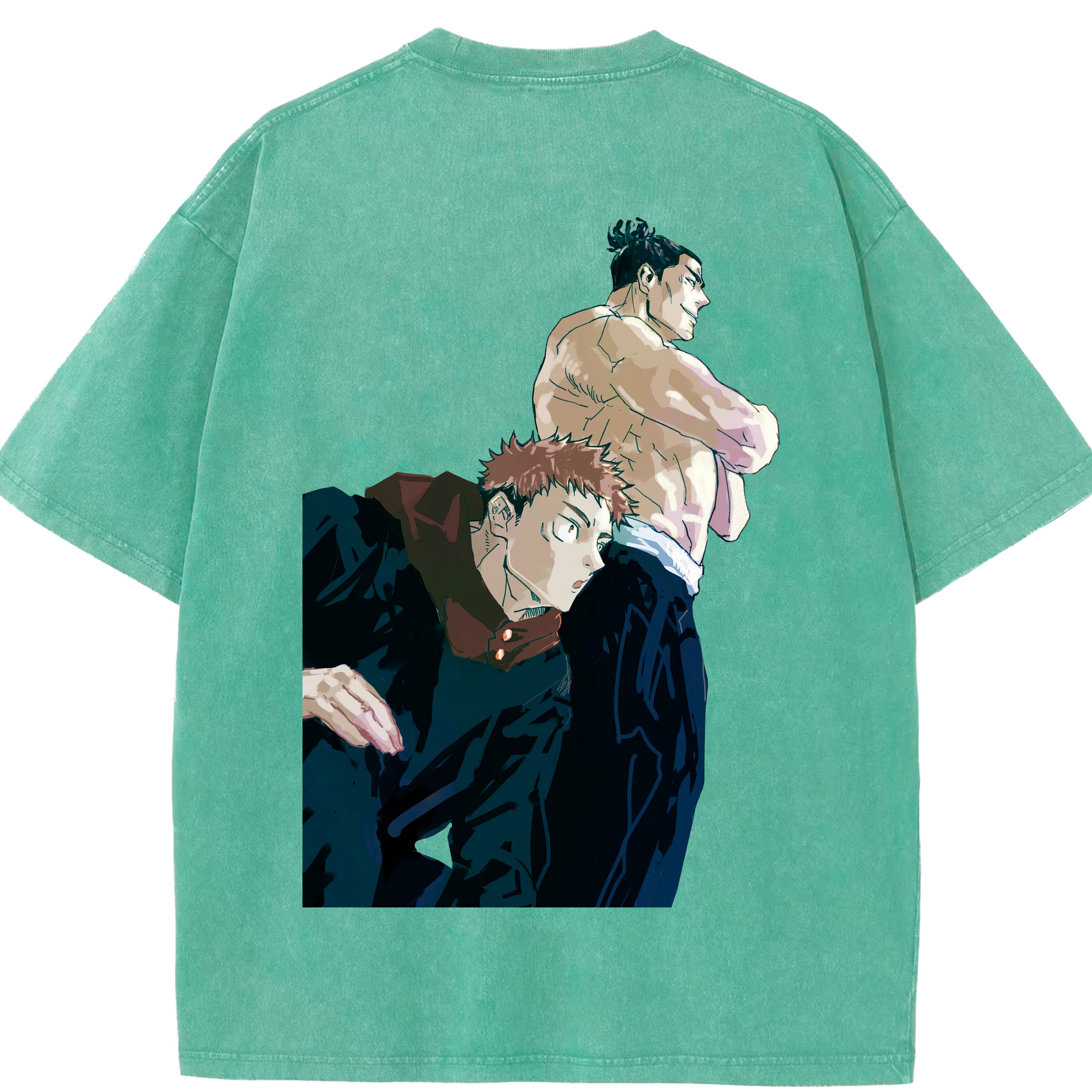 （画像用） 呪術廻戦 Jujutsu Kaisen 綿100% ヴィンテージ風 半袖Tシャツ（背面プリント）